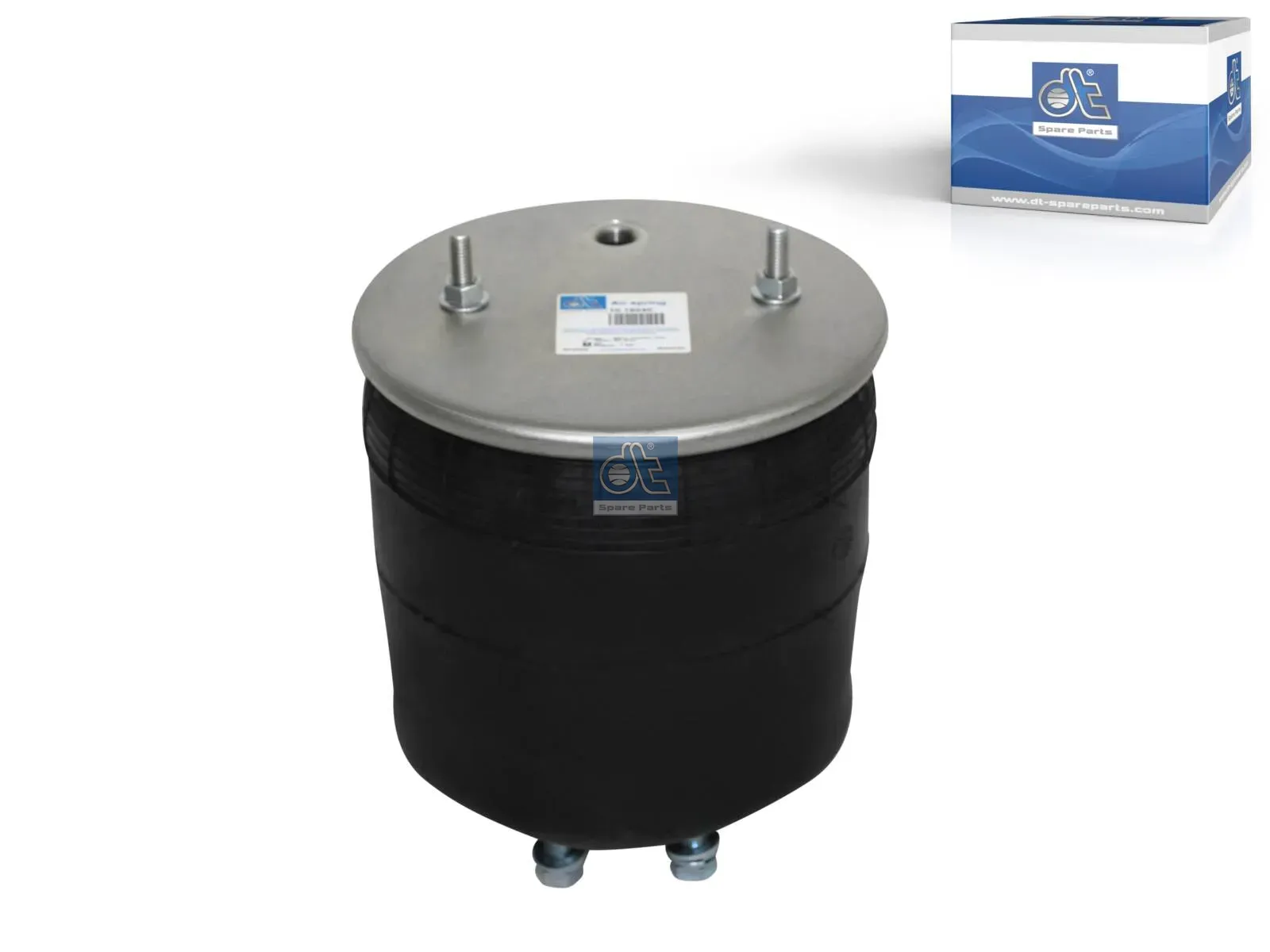 Air spring, with plastic piston