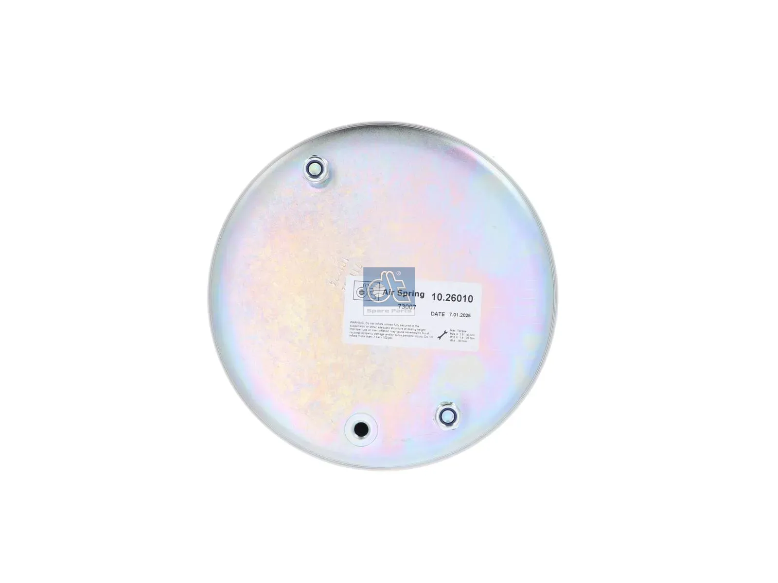 Air spring, with plastic piston