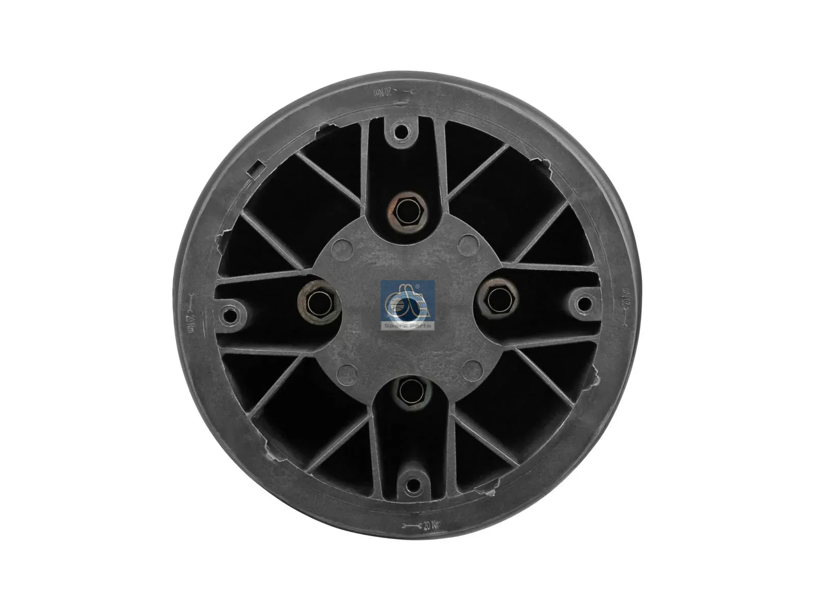 Air spring, with plastic piston