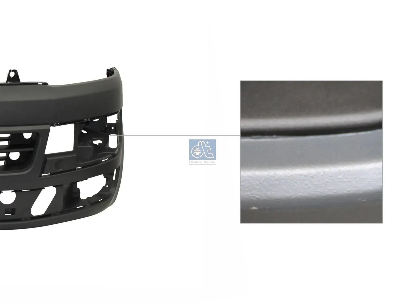 Bumper, front, light grey