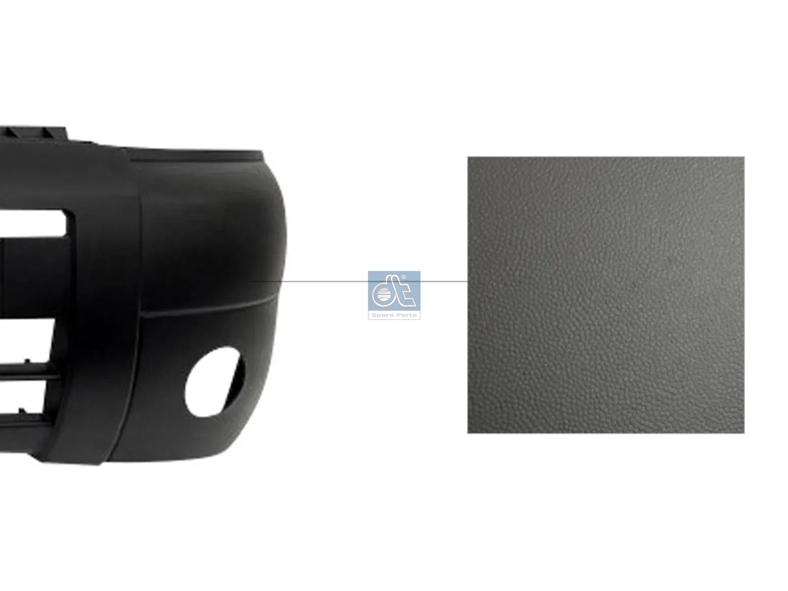 Bumper, with holes for foglights, front