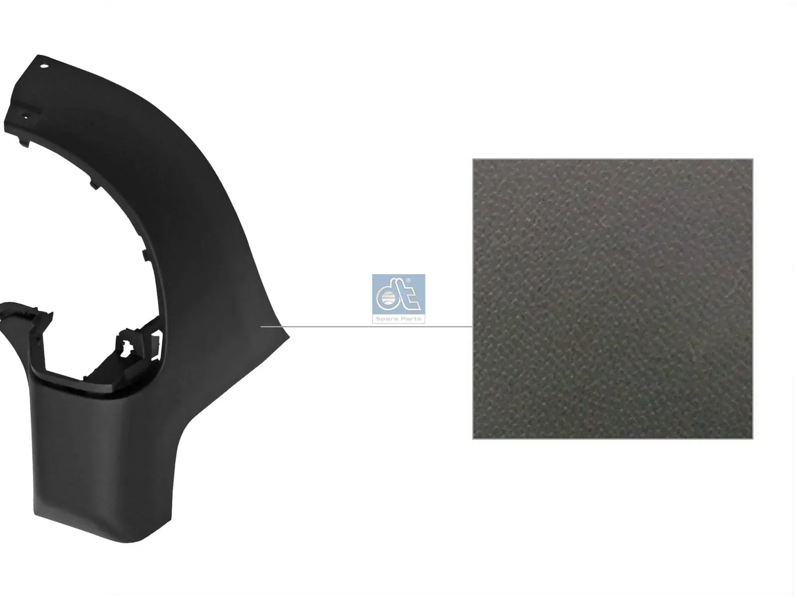 Bumper corner, rear, left, black