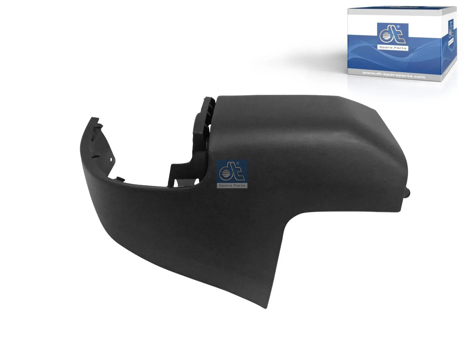 Bumper corner, rear, right, black