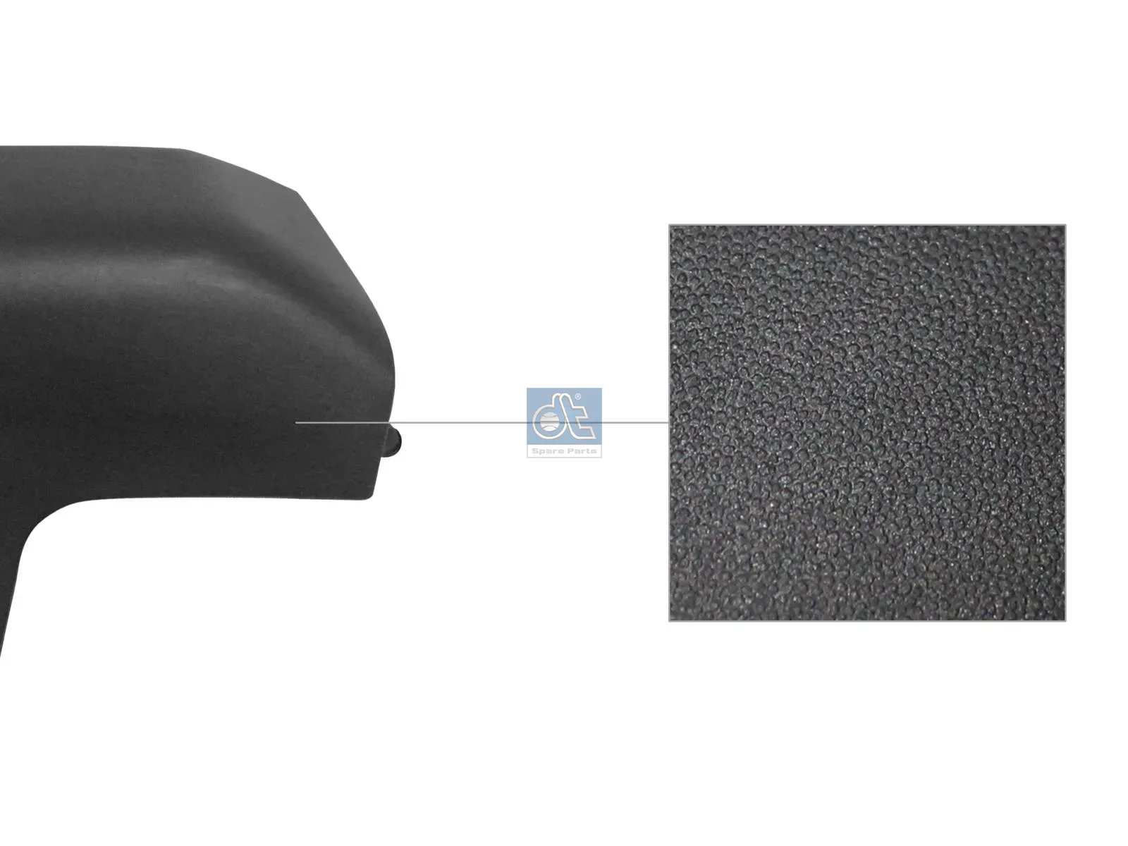 Bumper corner, rear, right, black