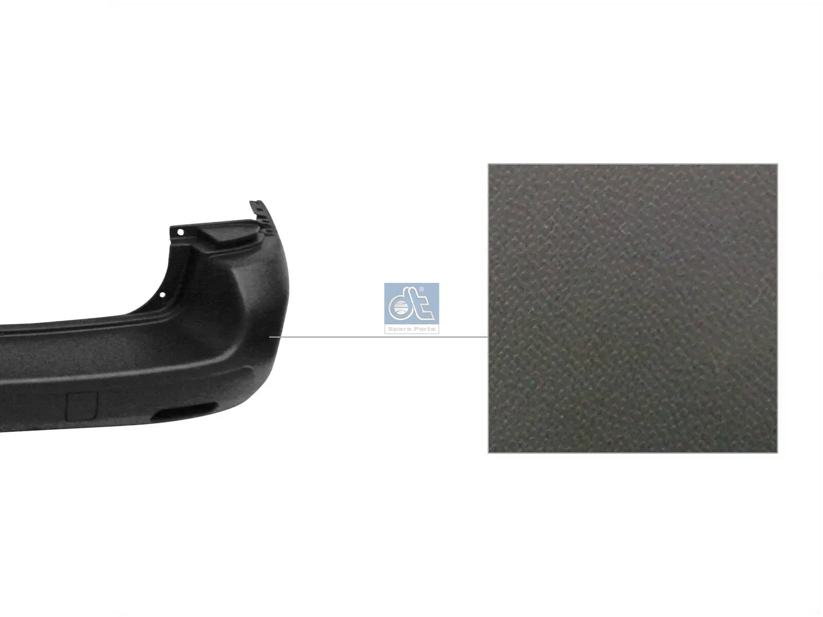 Bumper, rear, black