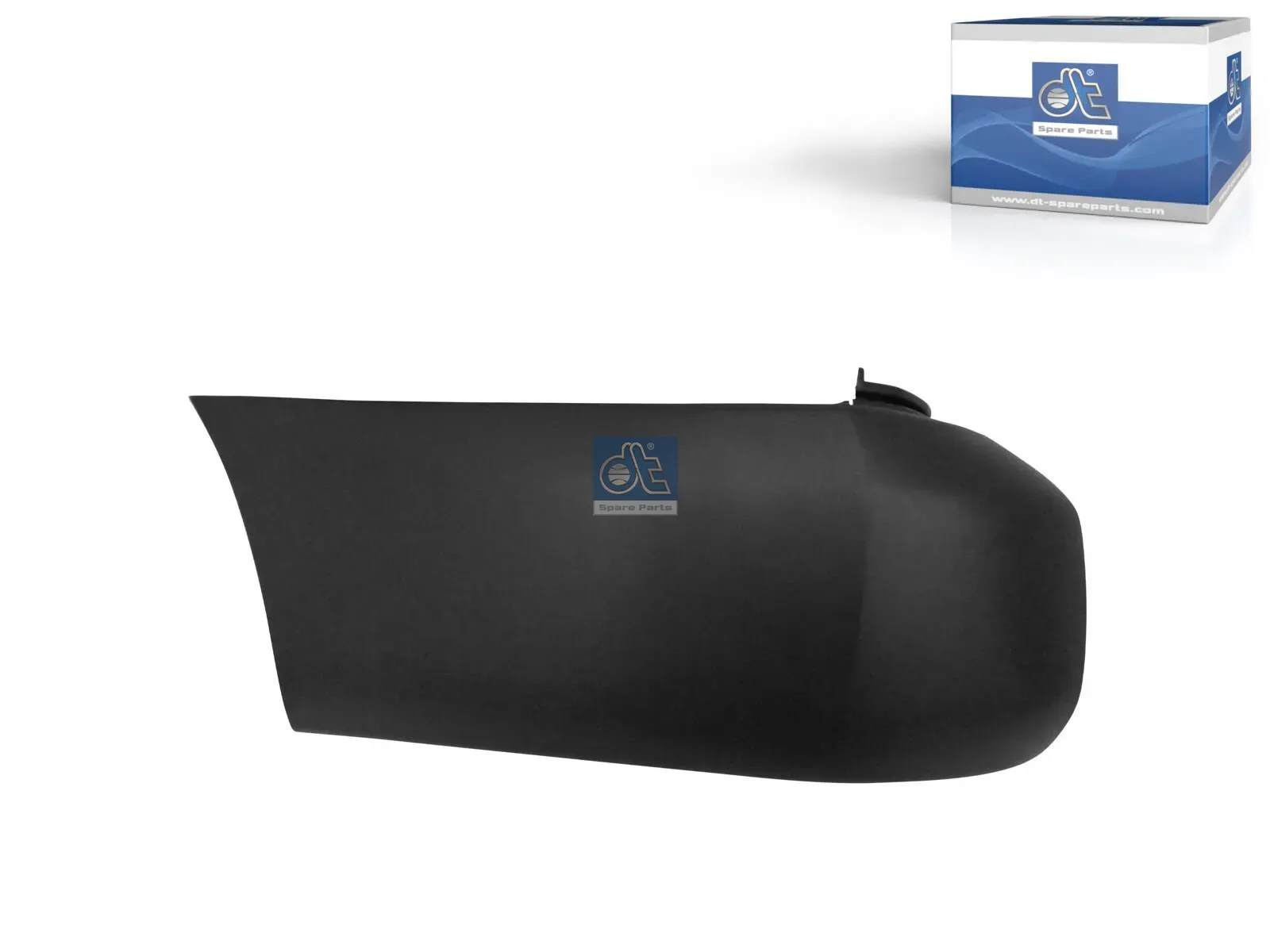 Bumper corner, rear, left, black