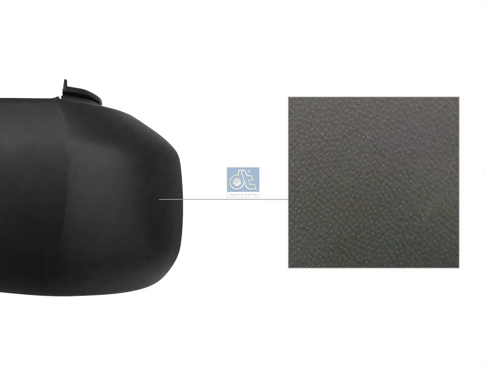 Bumper corner, rear, left, black