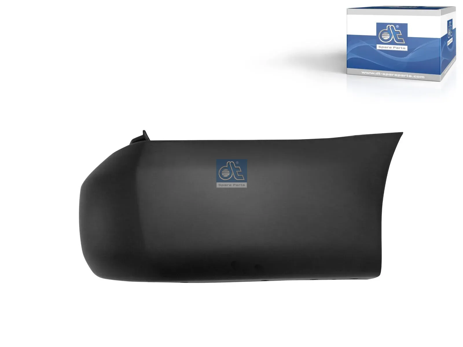 Bumper corner, rear, right, black