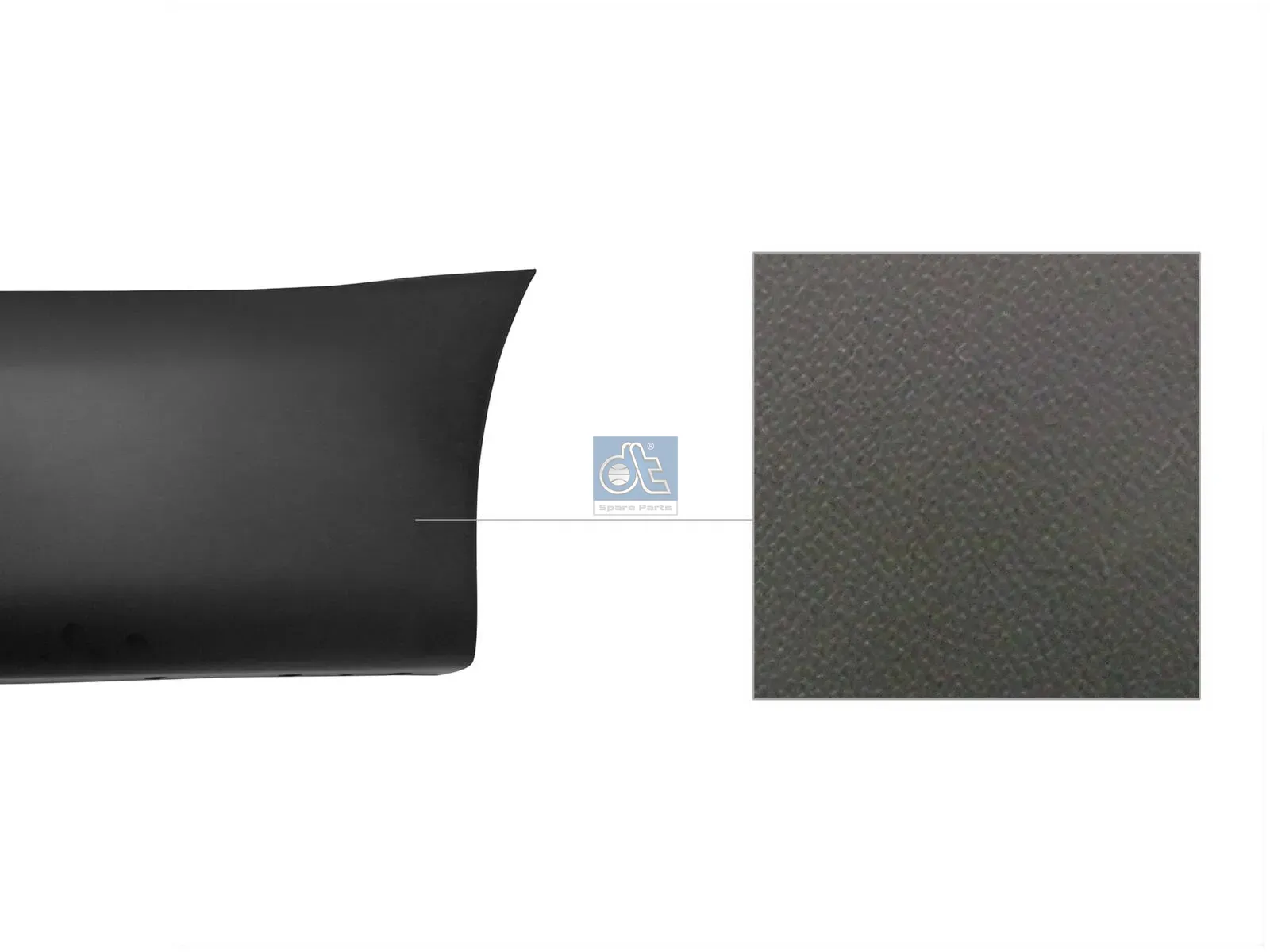 Bumper corner, rear, right, black