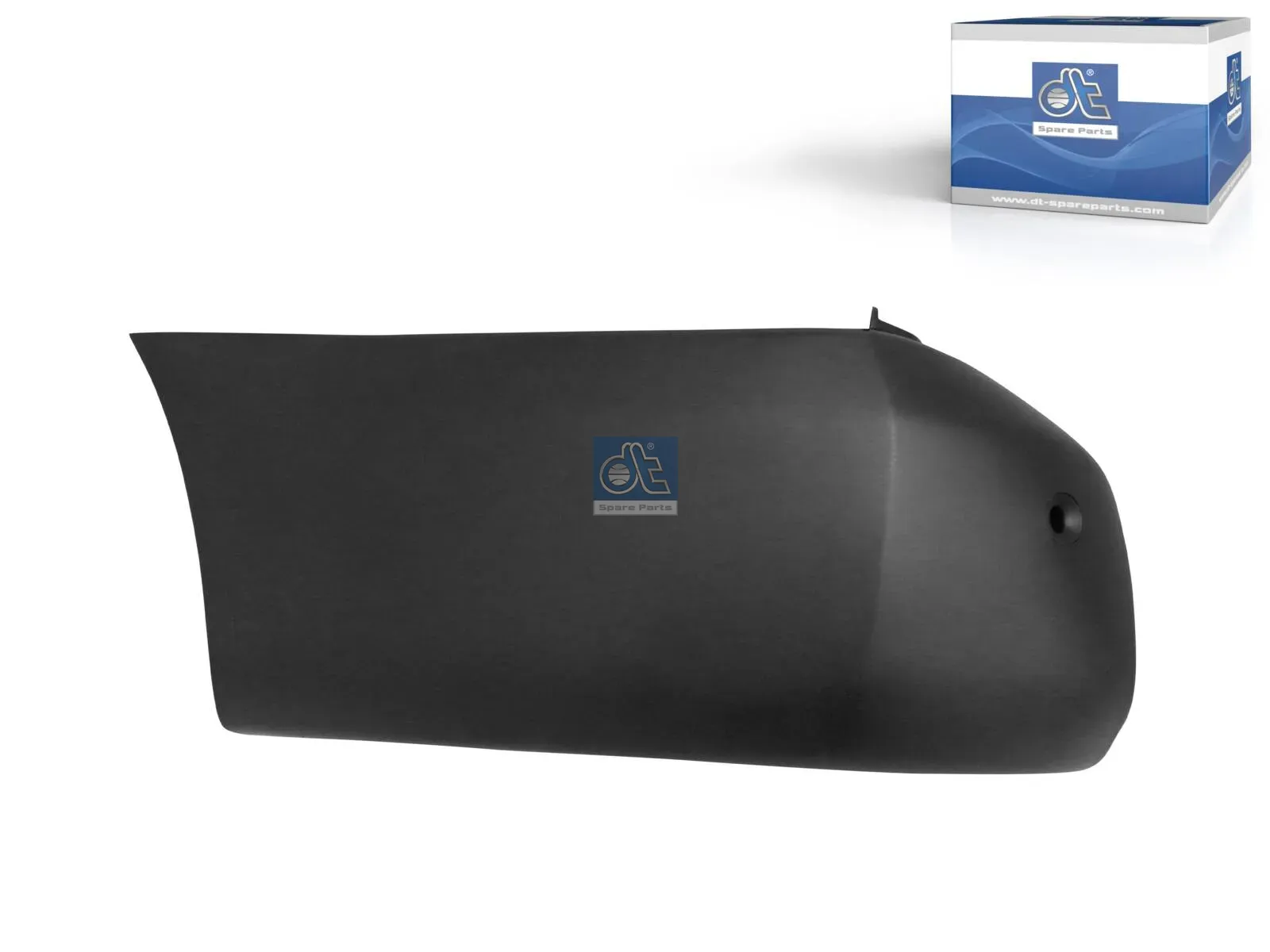 Bumper corner, rear, left, black