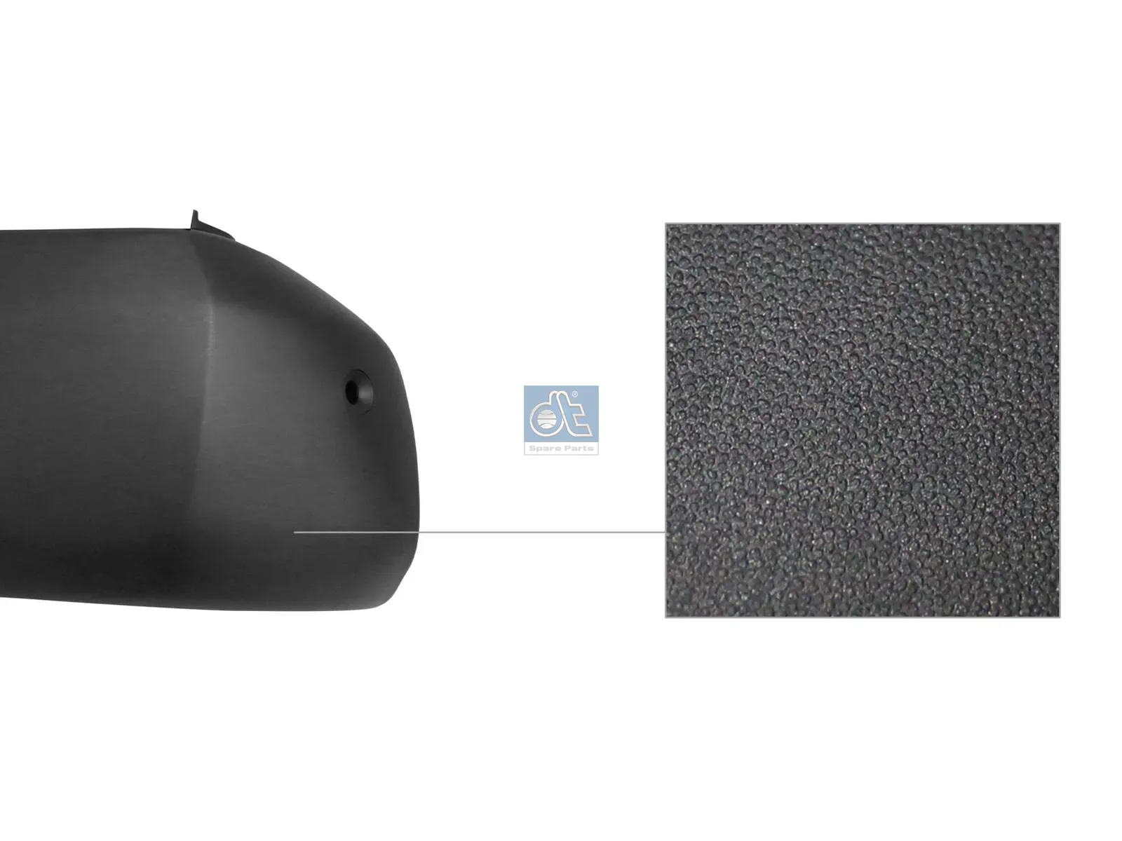 Bumper corner, rear, left, black