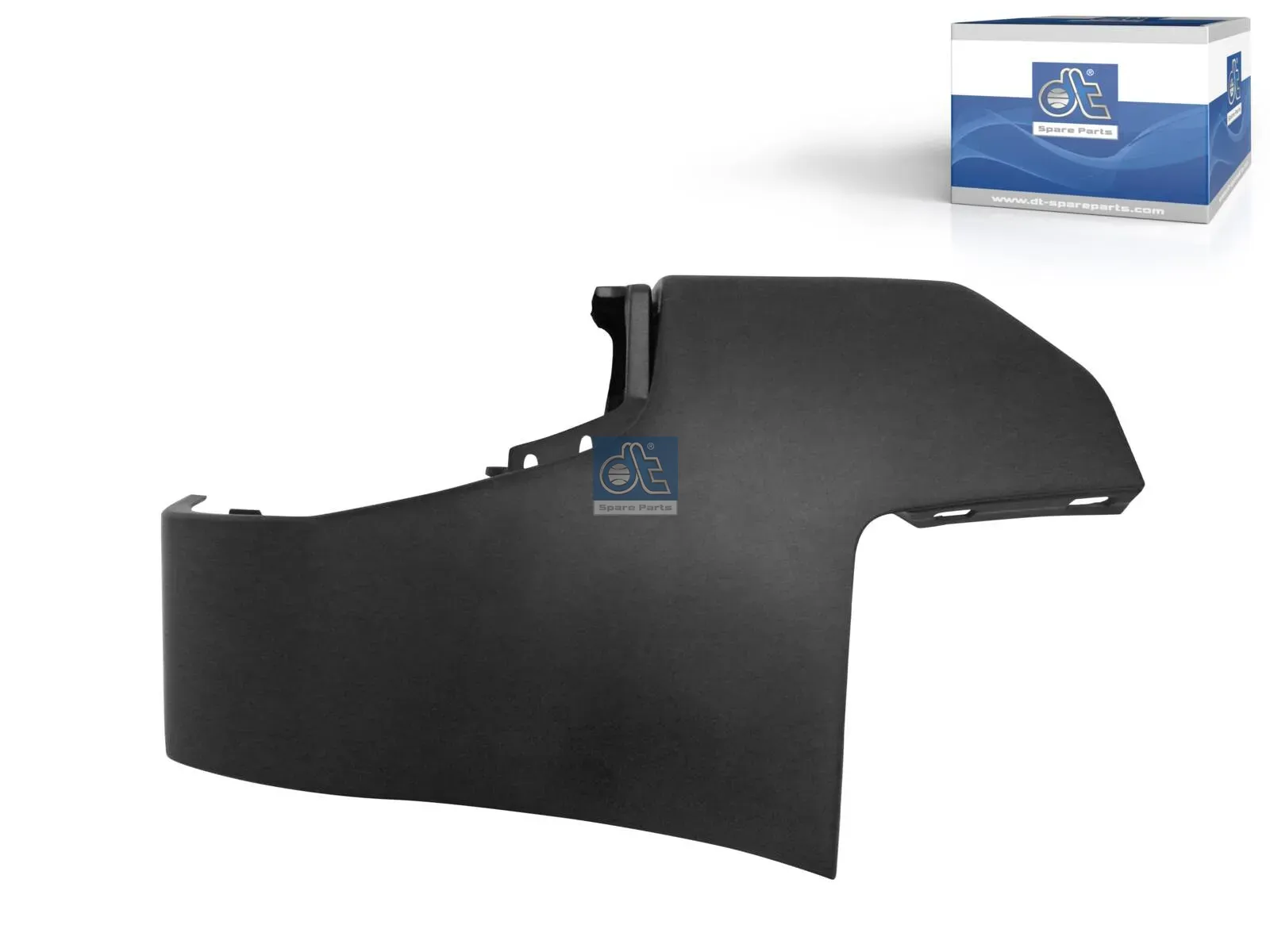 Bumper corner, rear, right, black