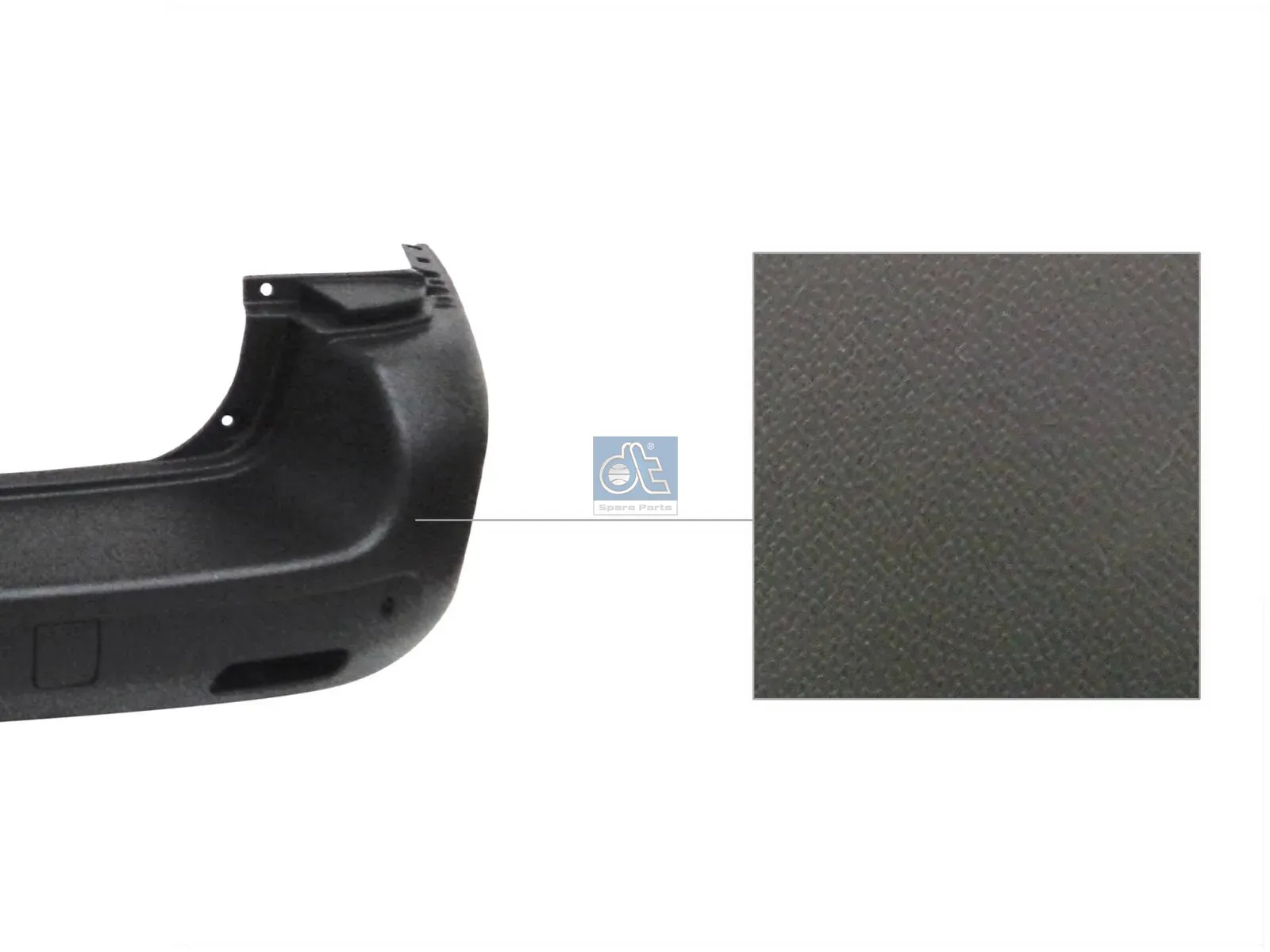 Bumper, rear, black