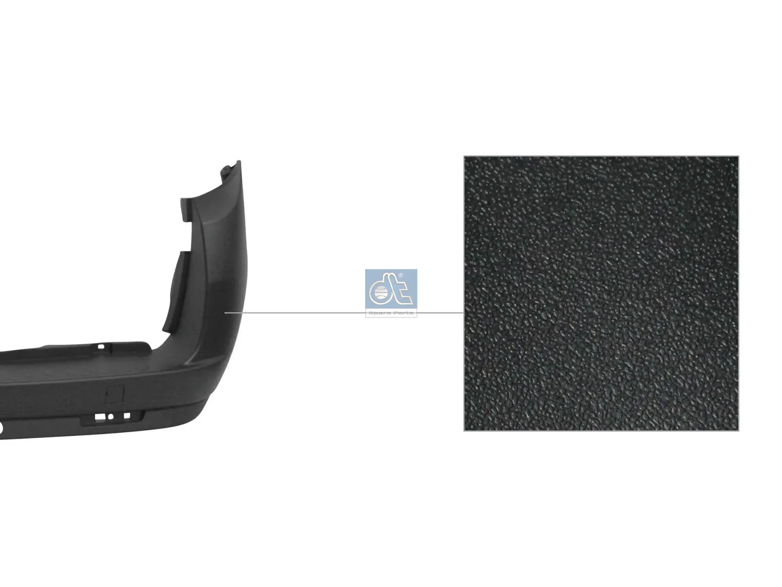Bumper, rear, black