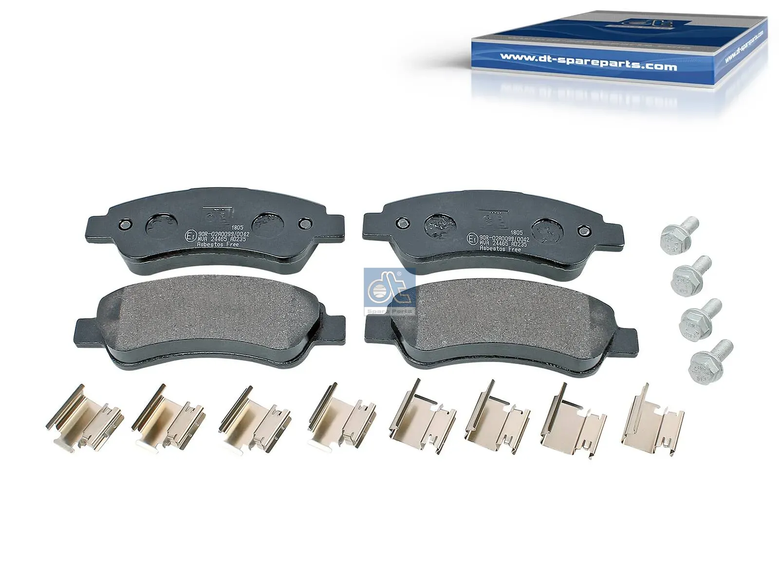 Disc brake pad kit, with accessory kit