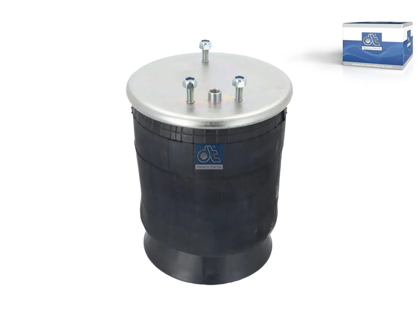 Air spring, with plastic piston