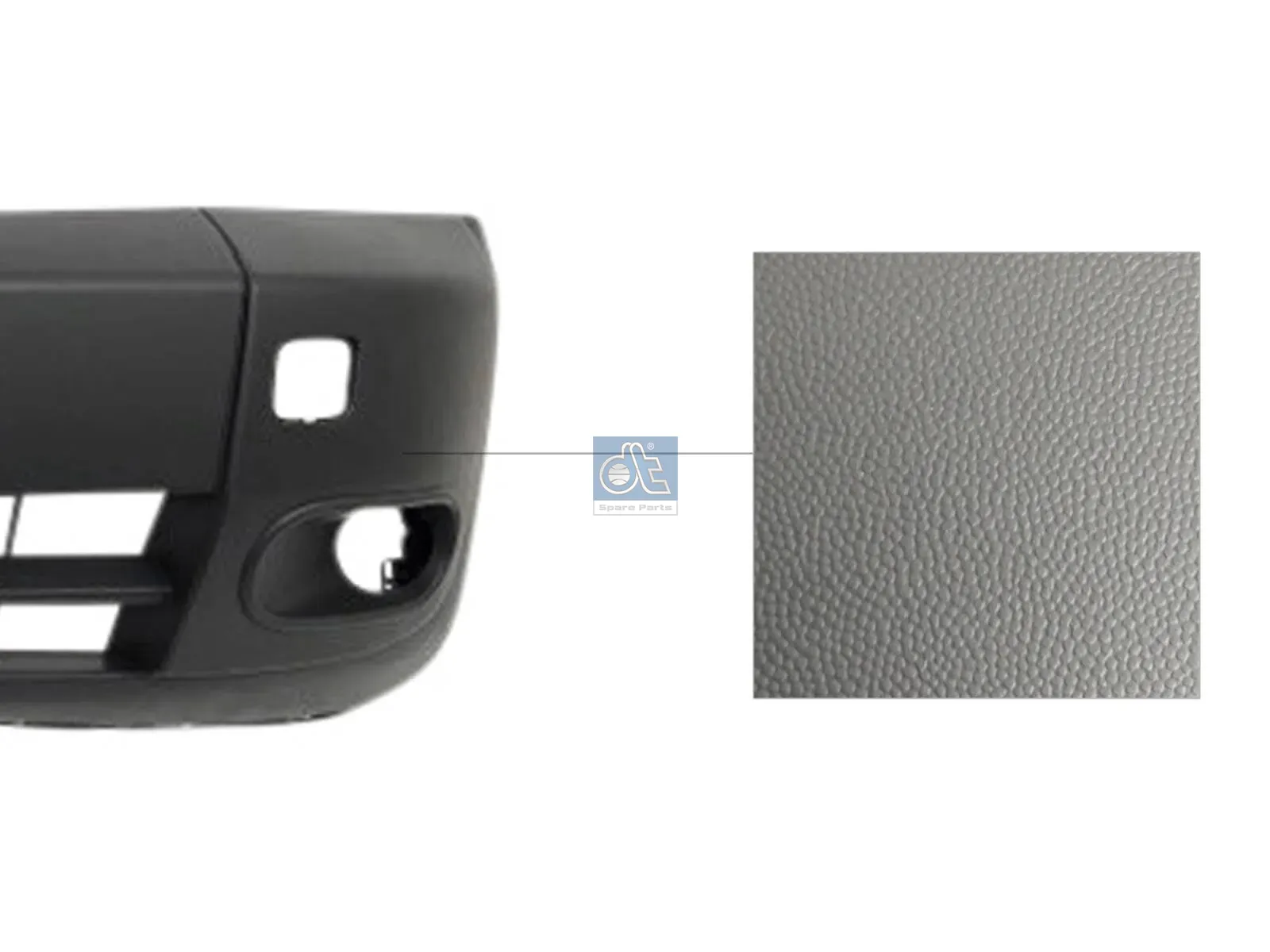 Bumper, front, with holes for foglights