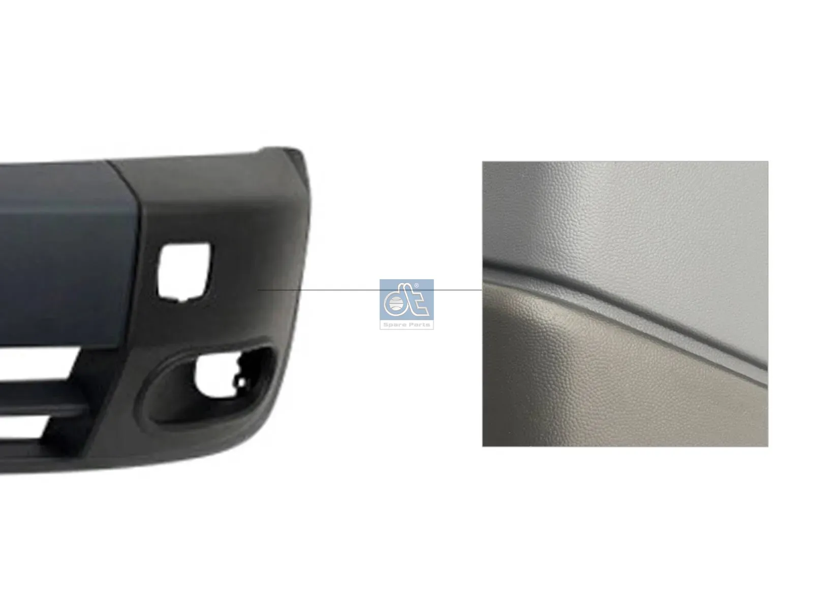 Bumper, front, with holes for foglights