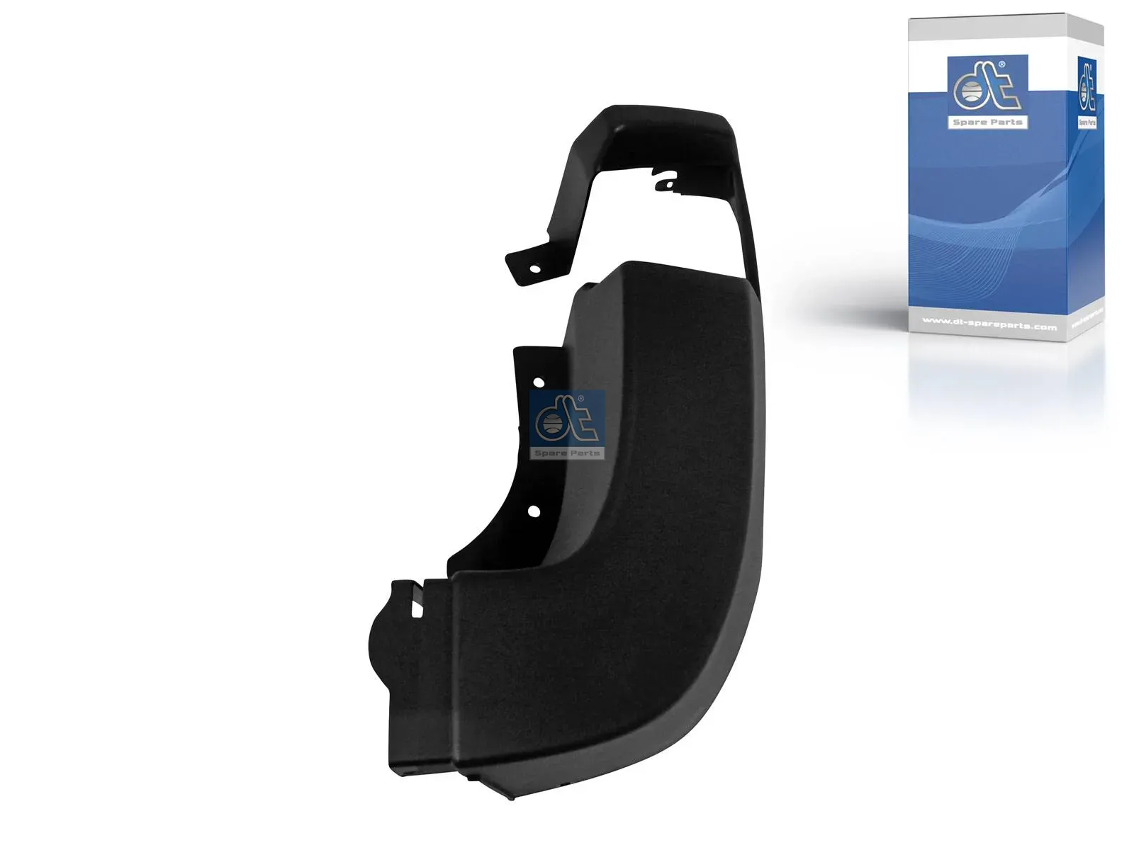 Bumper corner, rear, right, black