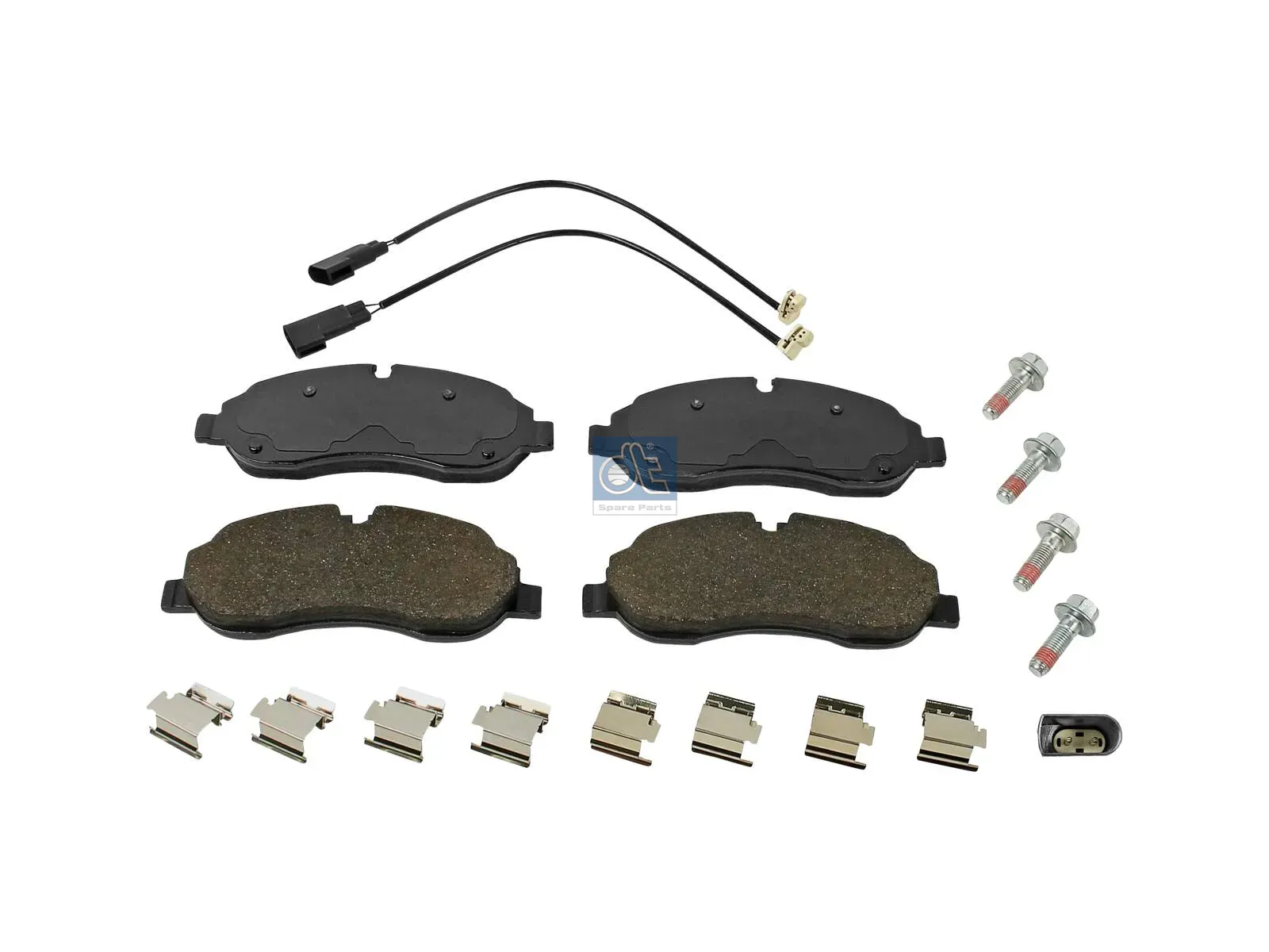 Disc brake pad kit, with wear indicators