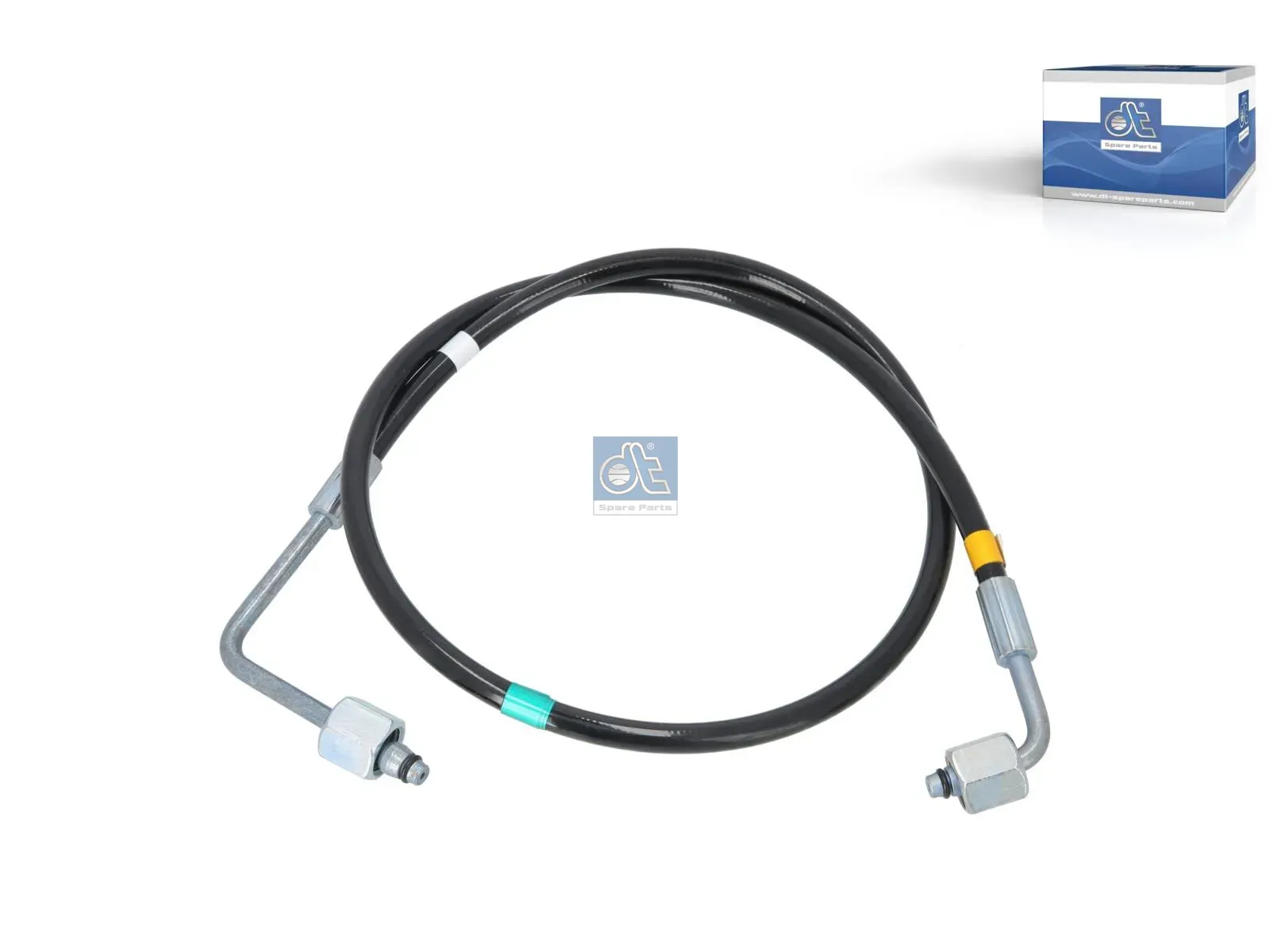 Hose line, cabin tilt