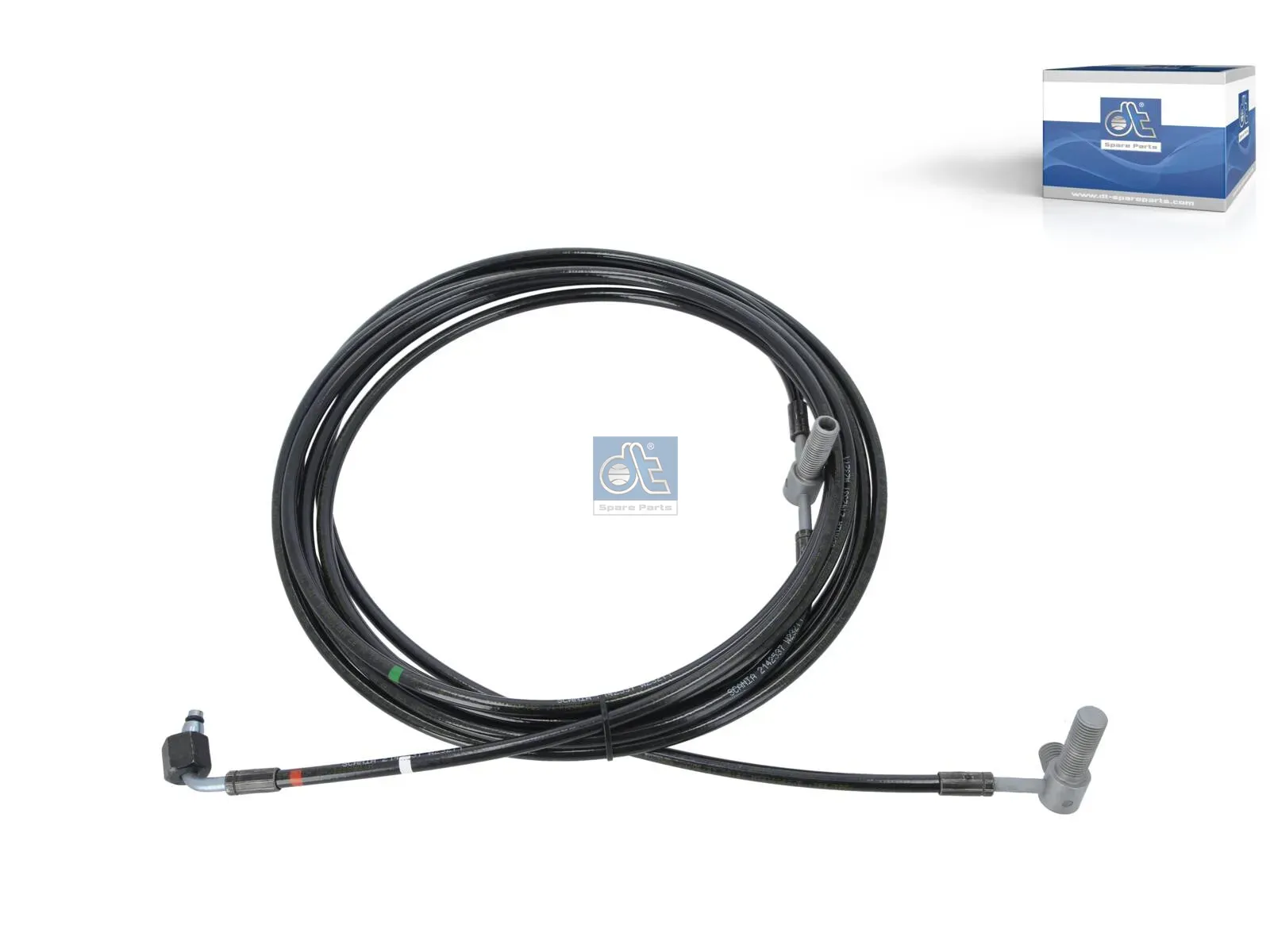 Hose line, cabin tilt
