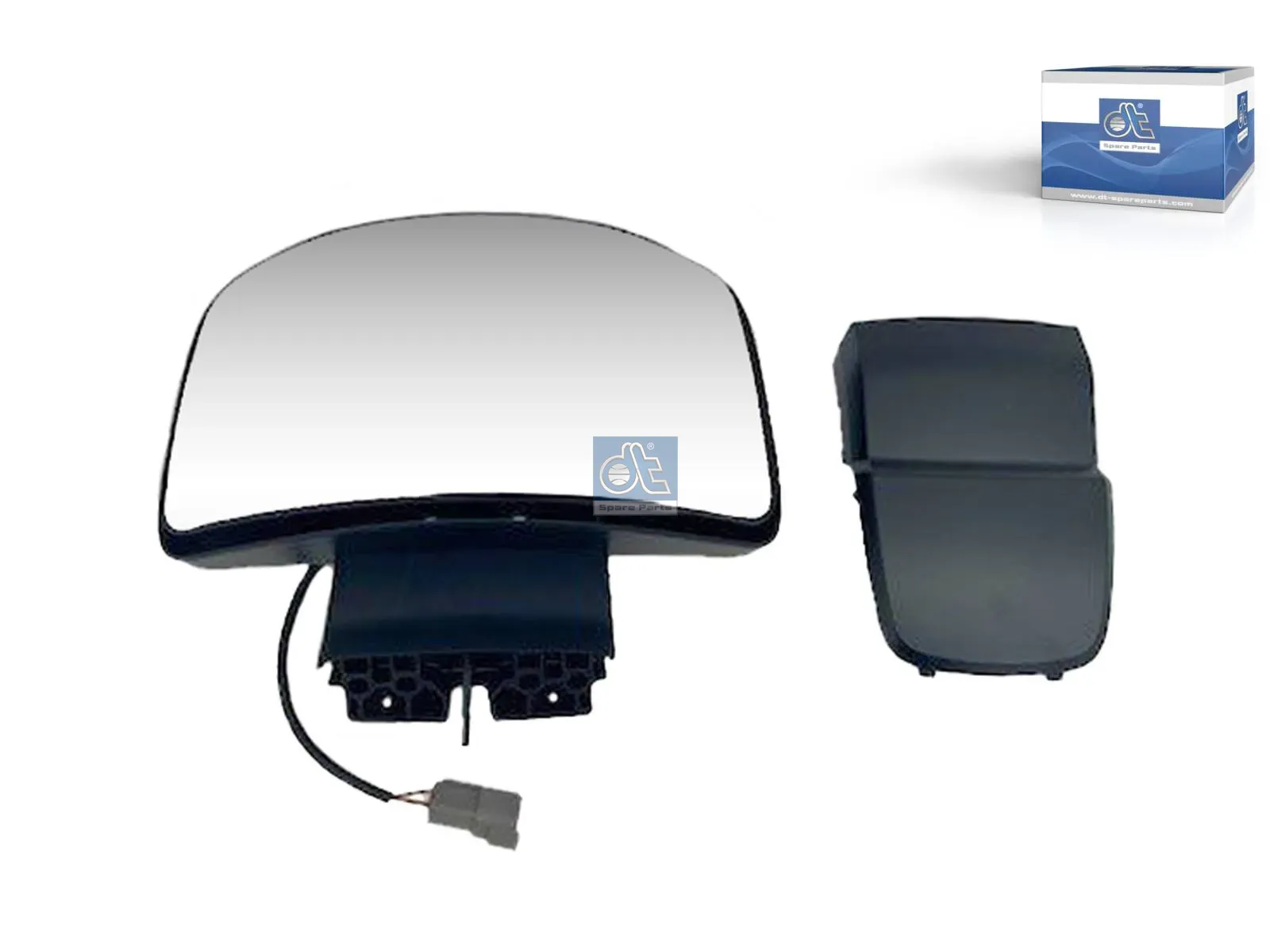 Kerb observation mirror, manual, heatable