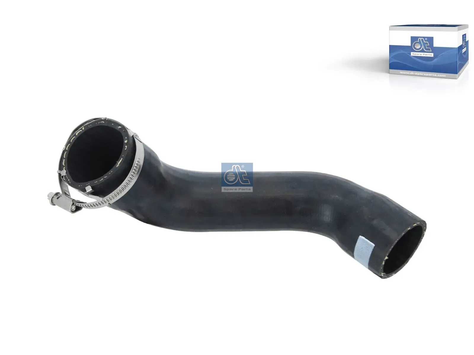 Radiator hose, with clamp