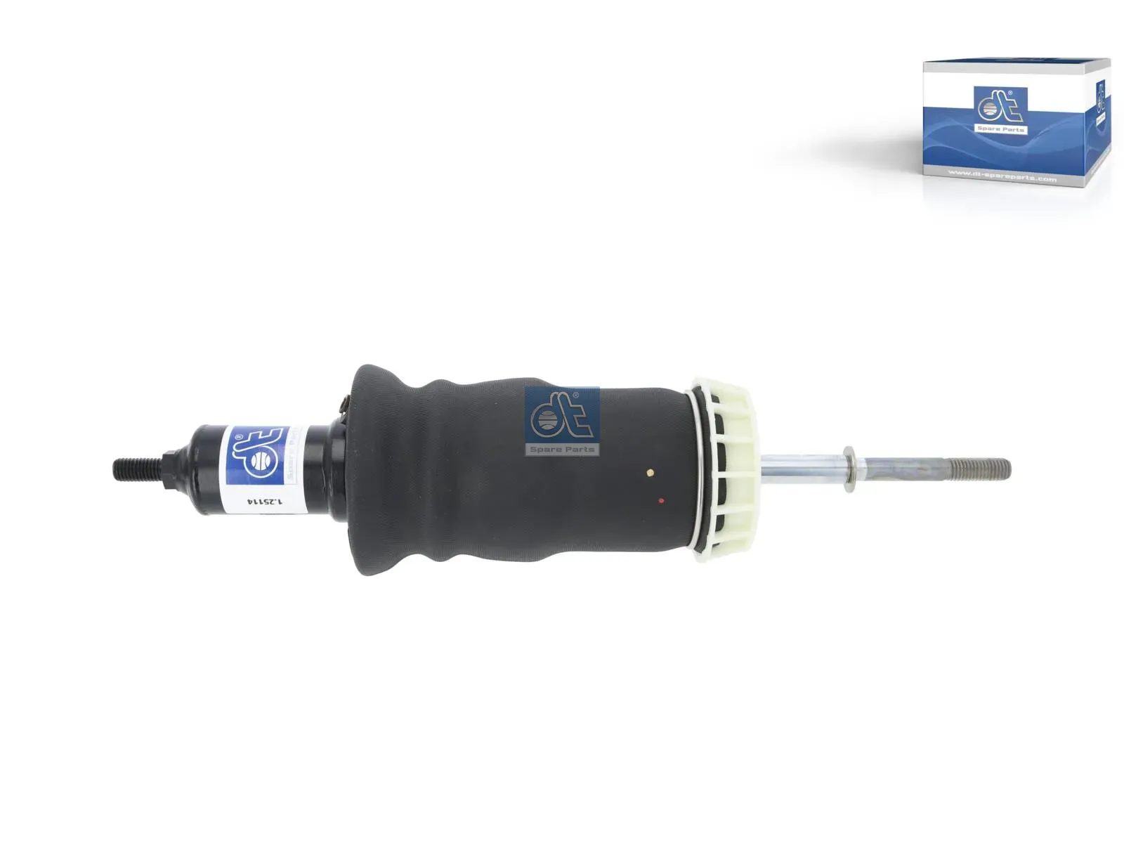 Cabin shock absorber, with air bellow