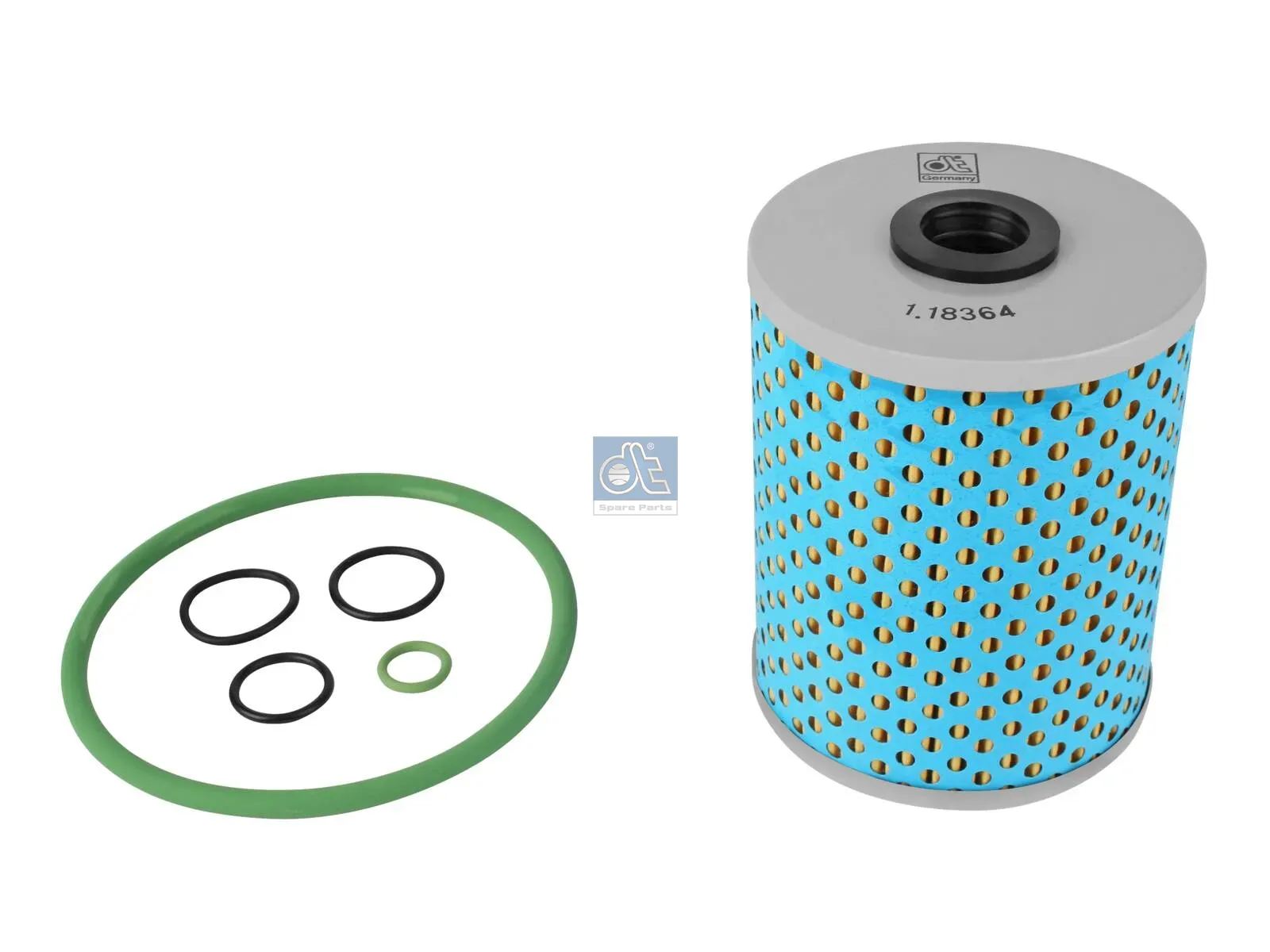 Oil filter, retarder, with seal rings