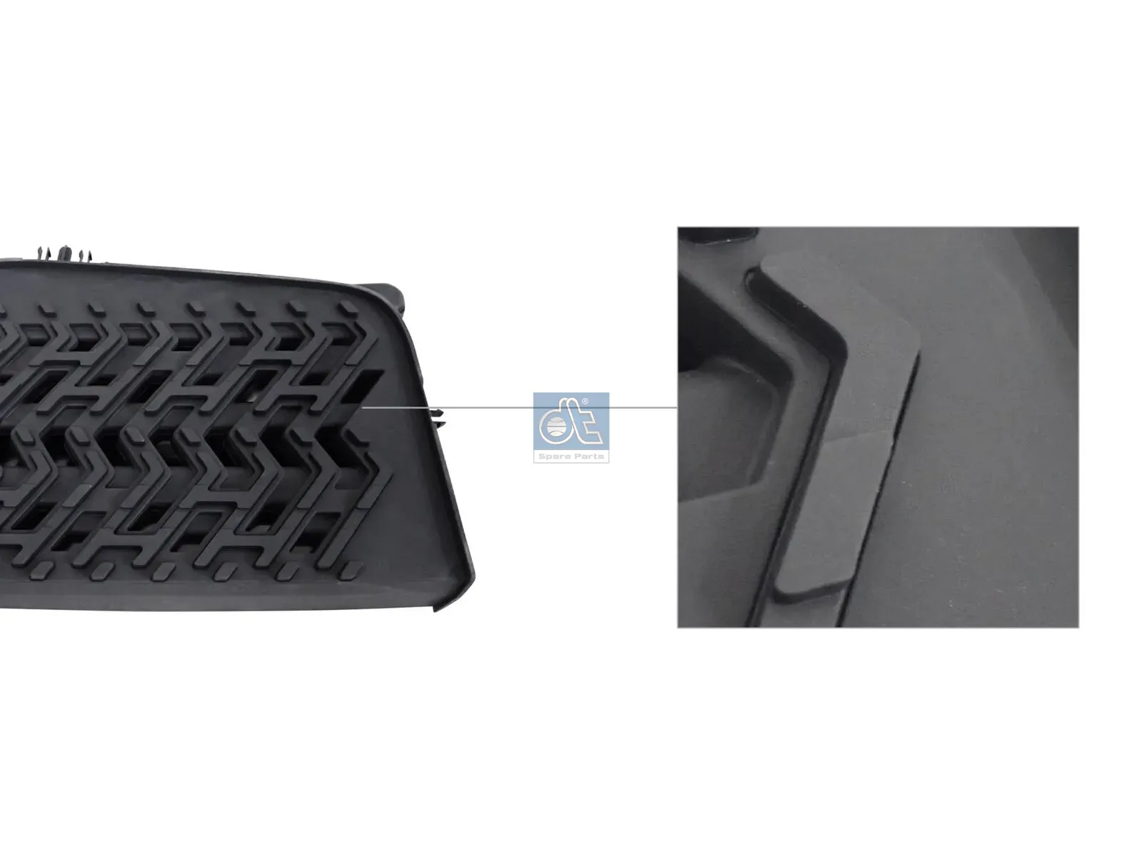 Step plate, center, right, grey