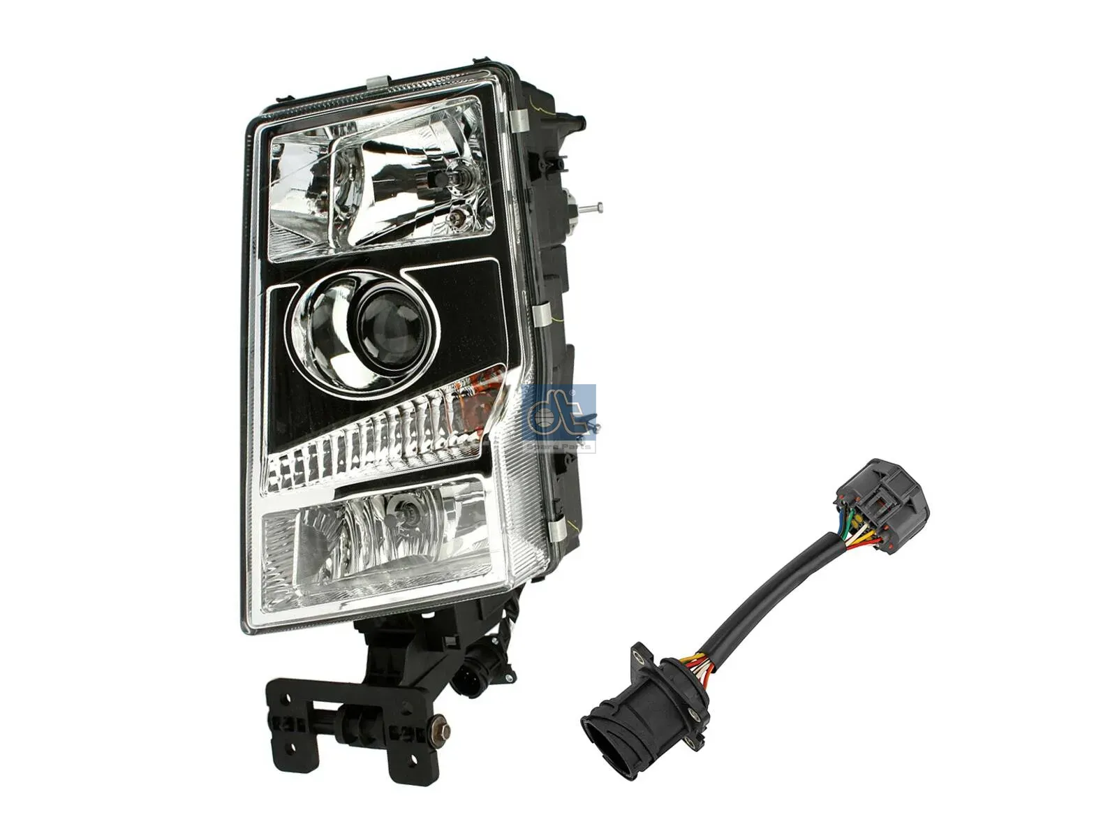 Headlamp, left, prepared for electr. height control