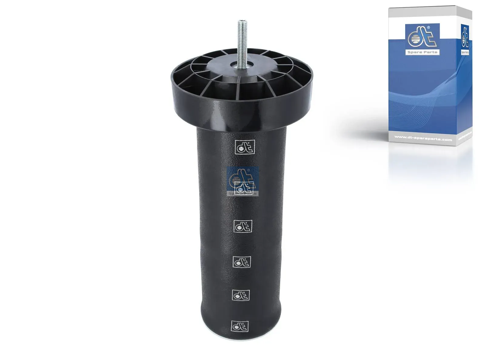 Air spring, with steel piston