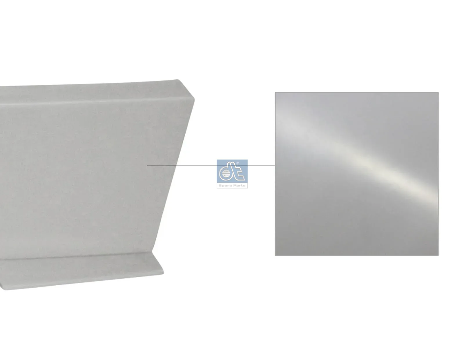 Spacer, right, glossy white painted