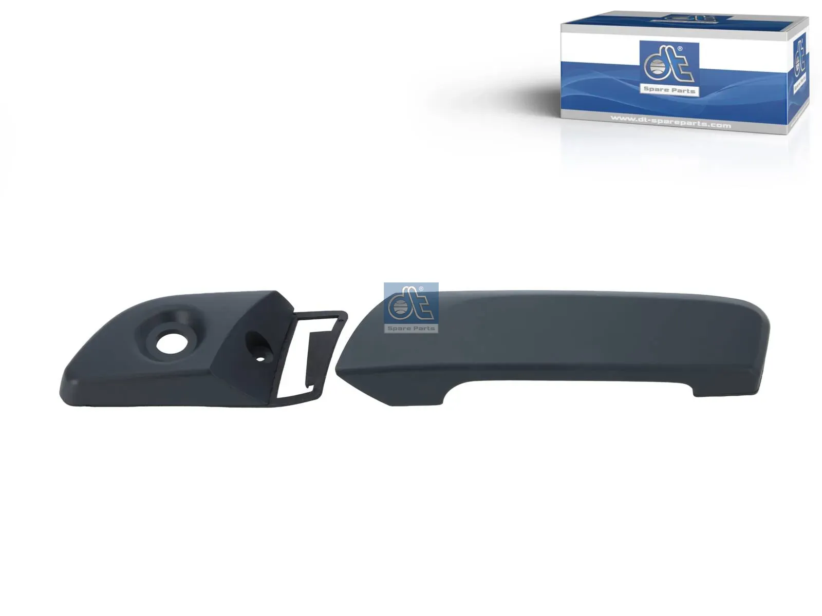 Door handle, complete, left, black