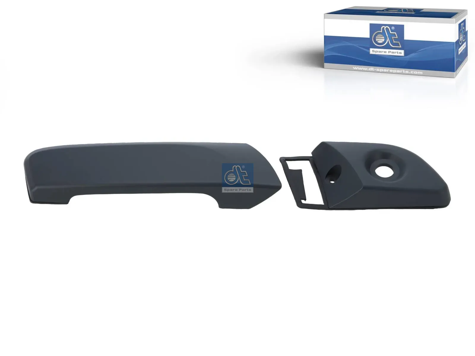 Door handle, complete, right, black