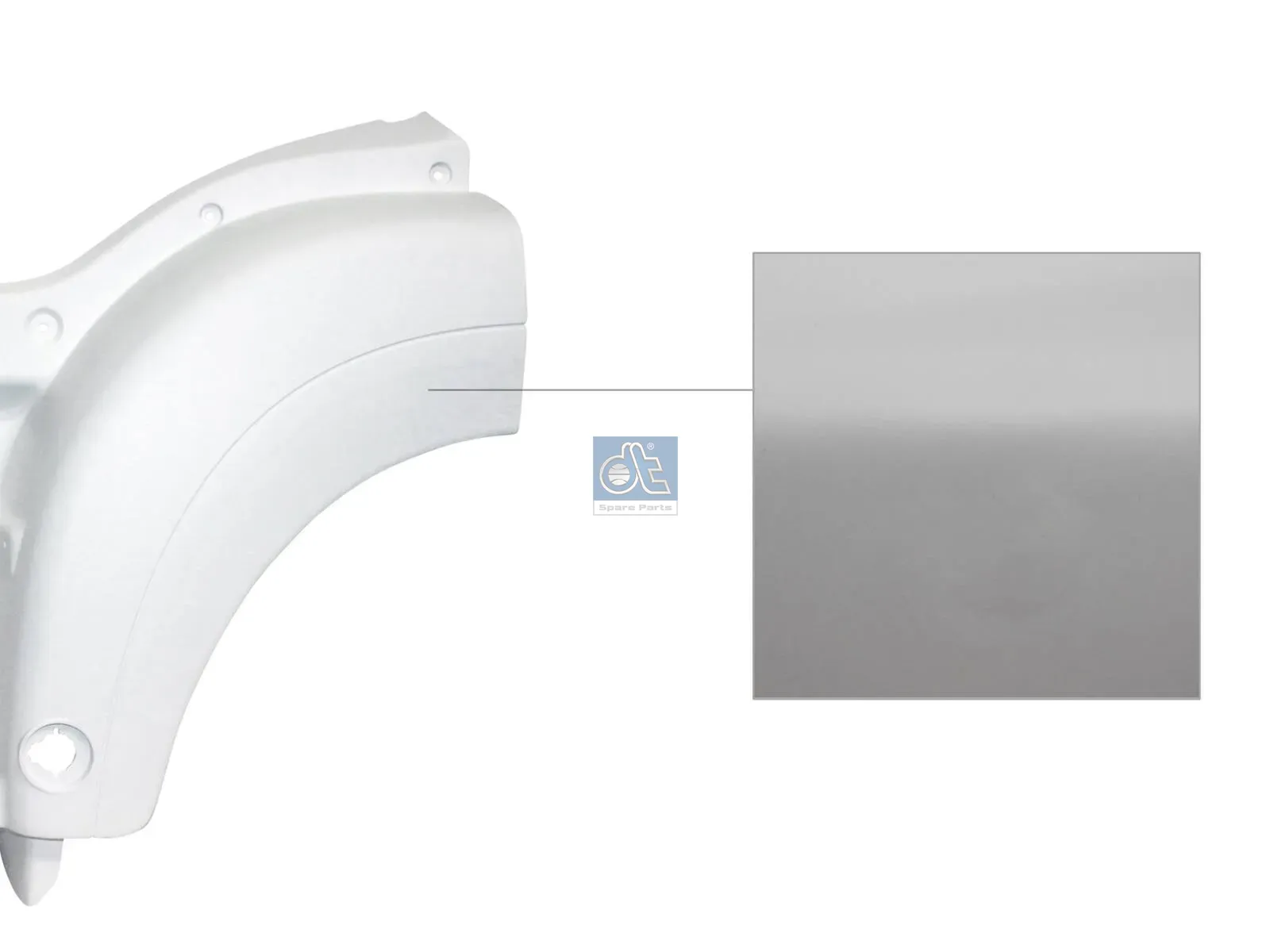 Step well case, left, without cap, primed