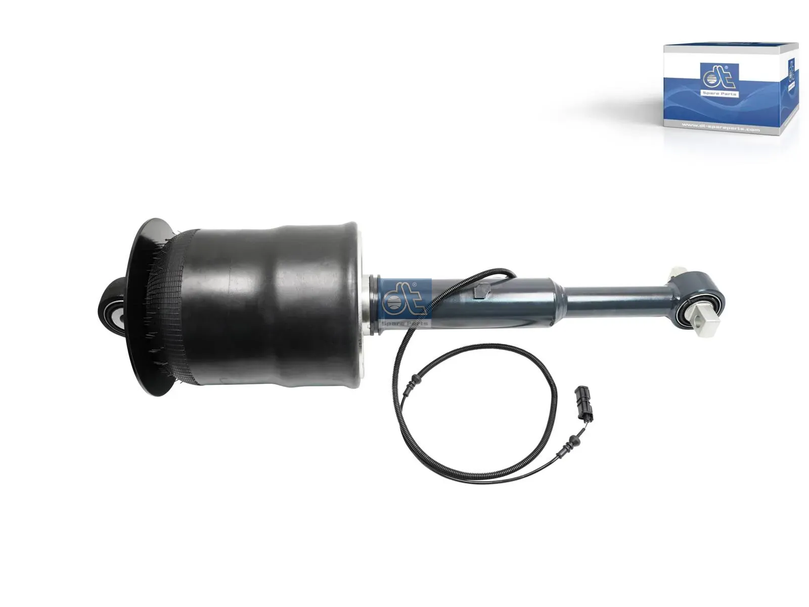 Shock absorber, with air bellow