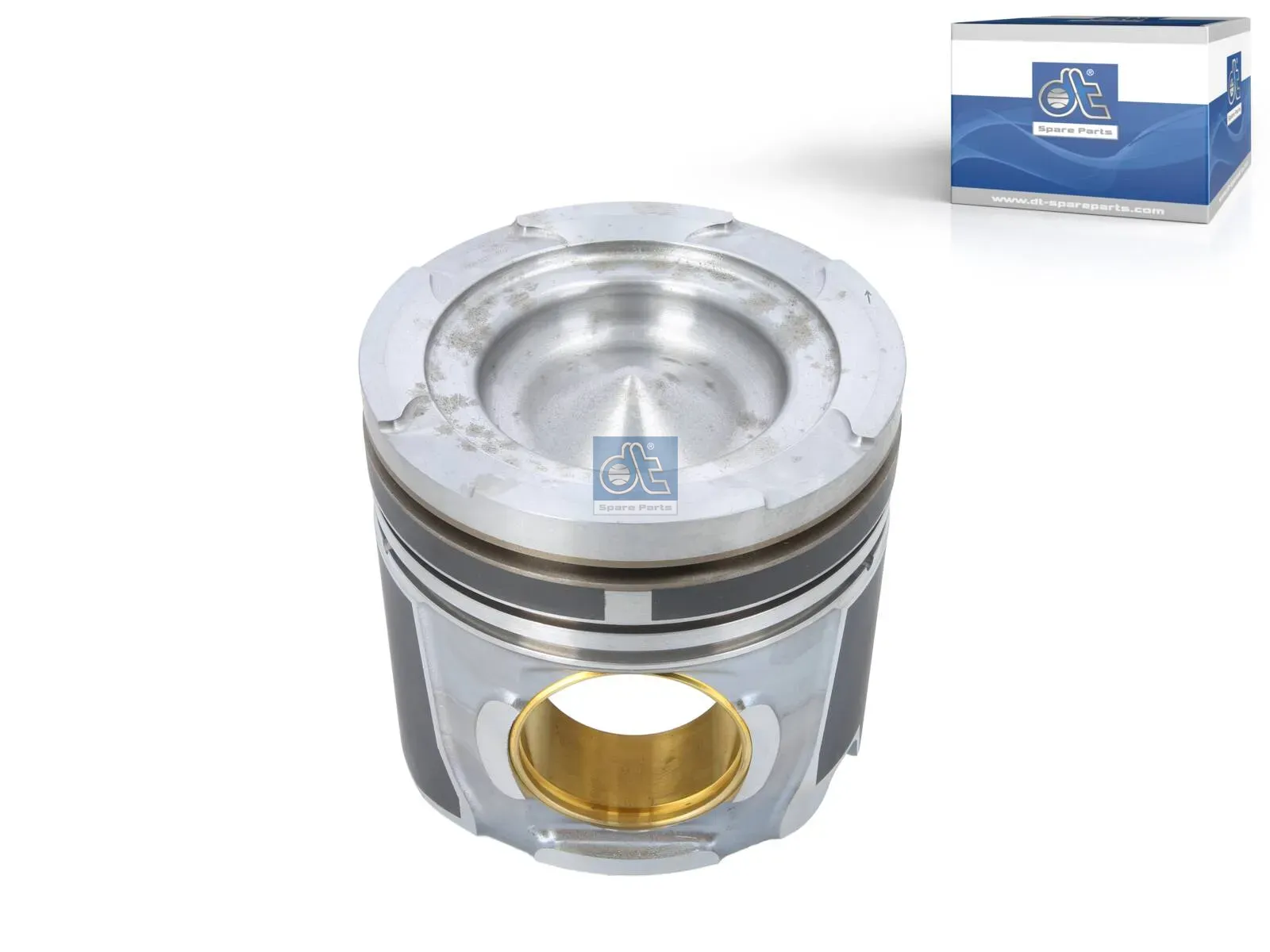 Piston, complete with rings