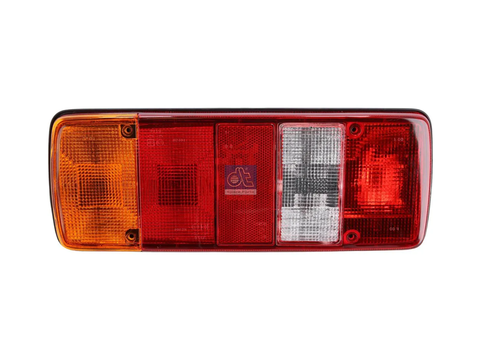 Tail lamp housing, left, with license plate lamp