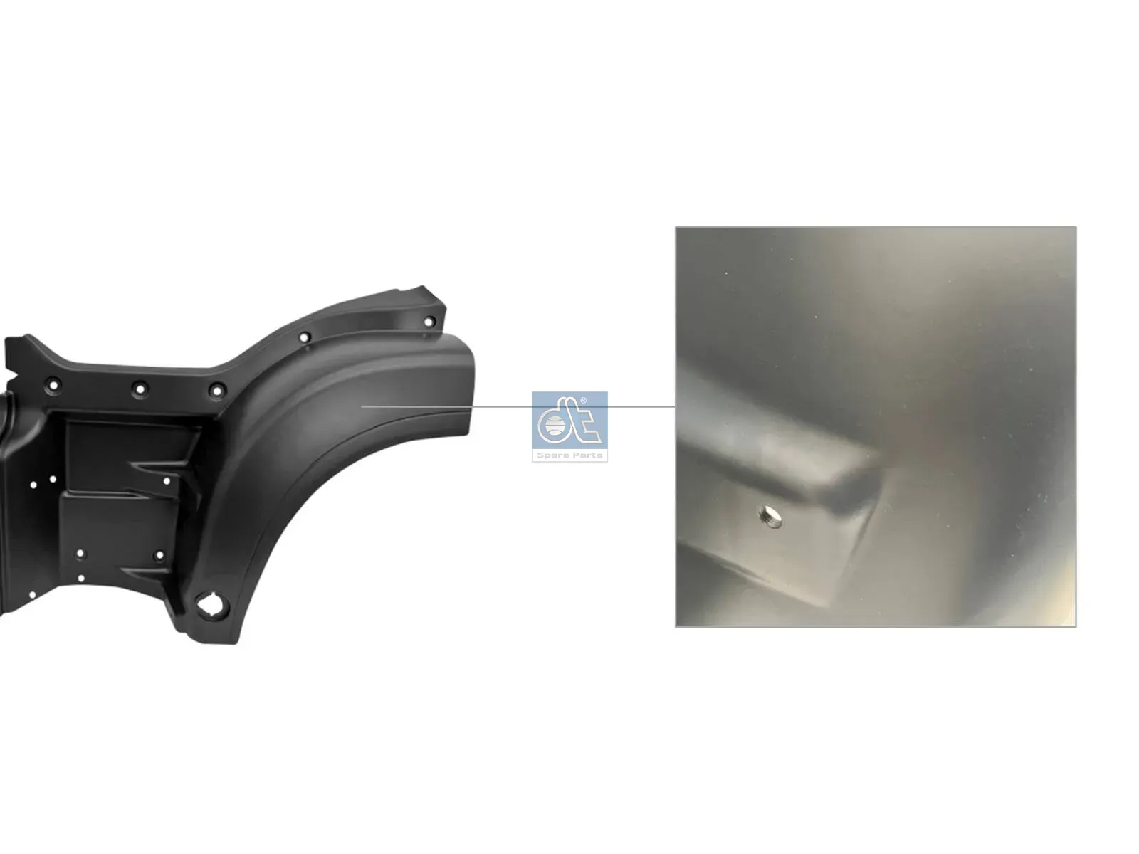 Step well case, left, not primed, black