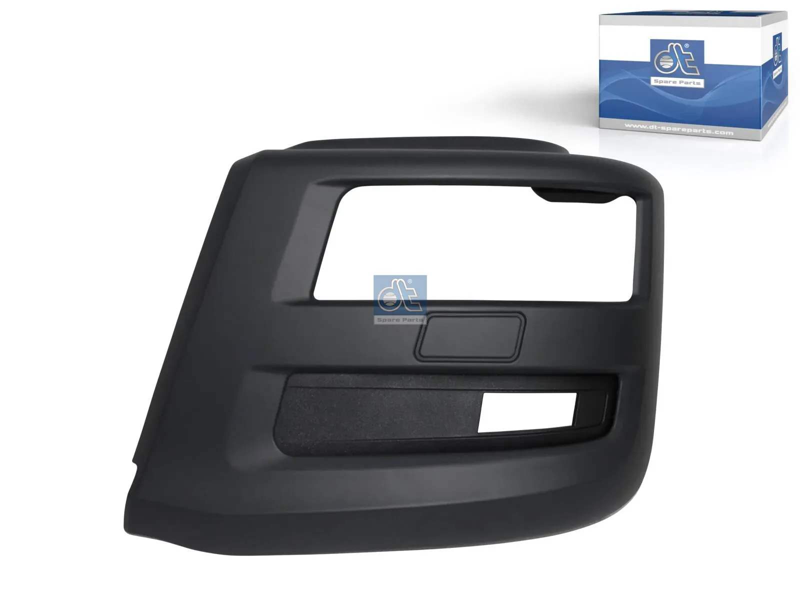 Bumper cover, left, with holes for foglights, grey