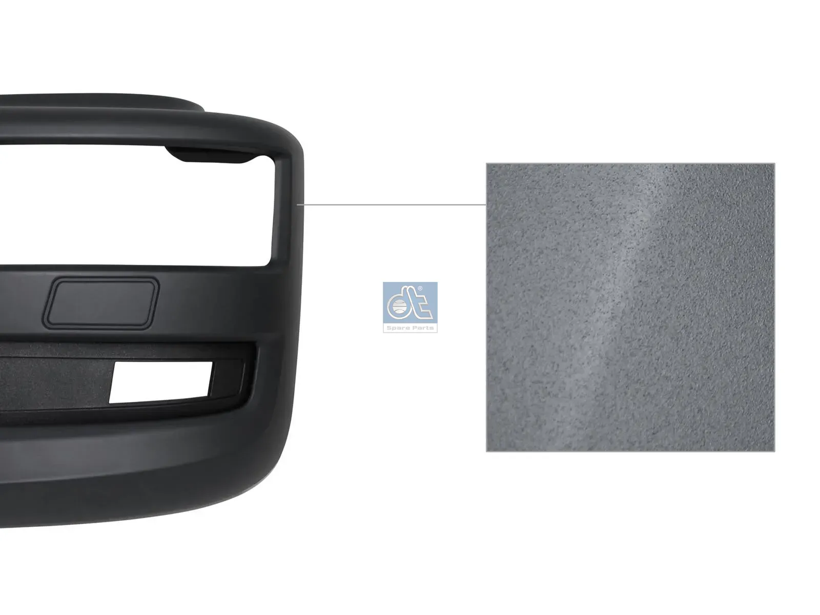 Bumper cover, left, with holes for foglights, grey