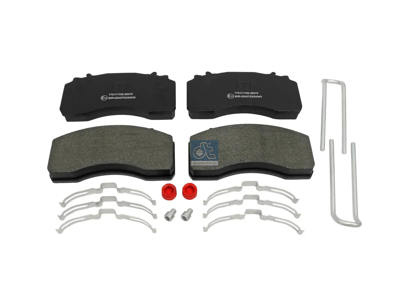 Disc brake pad kit, with accessories