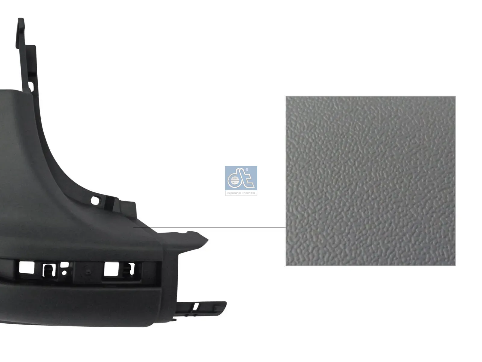 Bumper corner, rear, left, primed