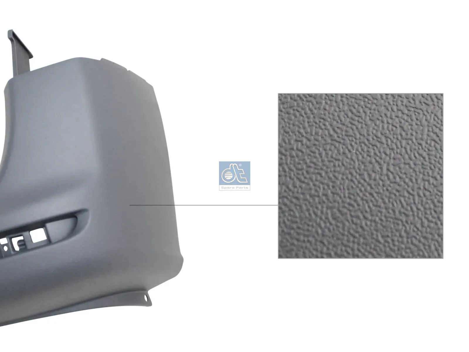 Bumper corner, rear, right, primed