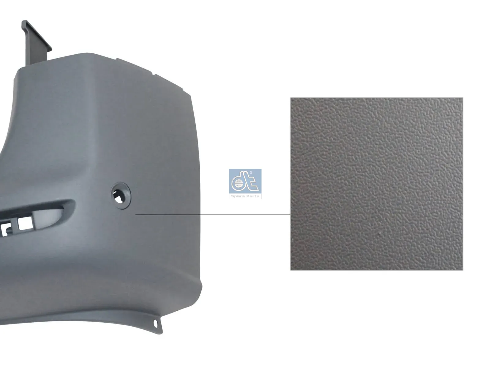Bumper corner, rear, right, primed