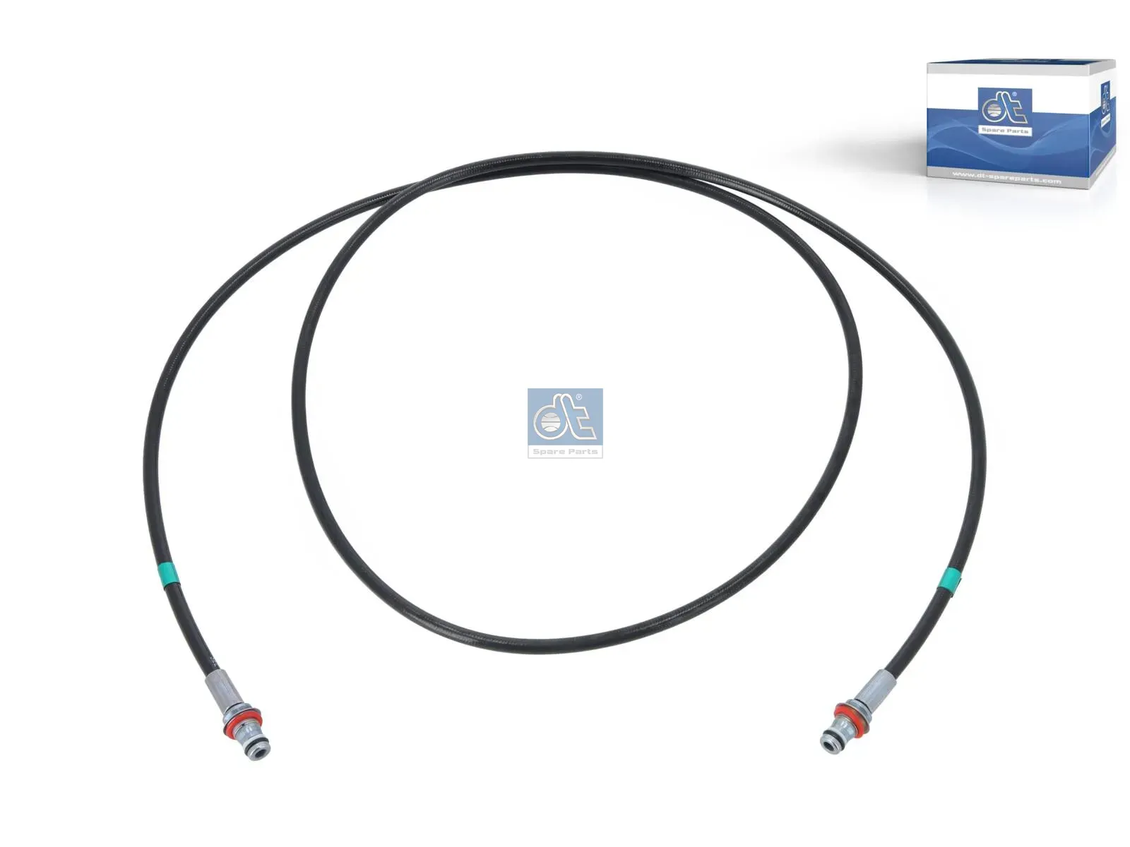 Hose line, cabin tilt