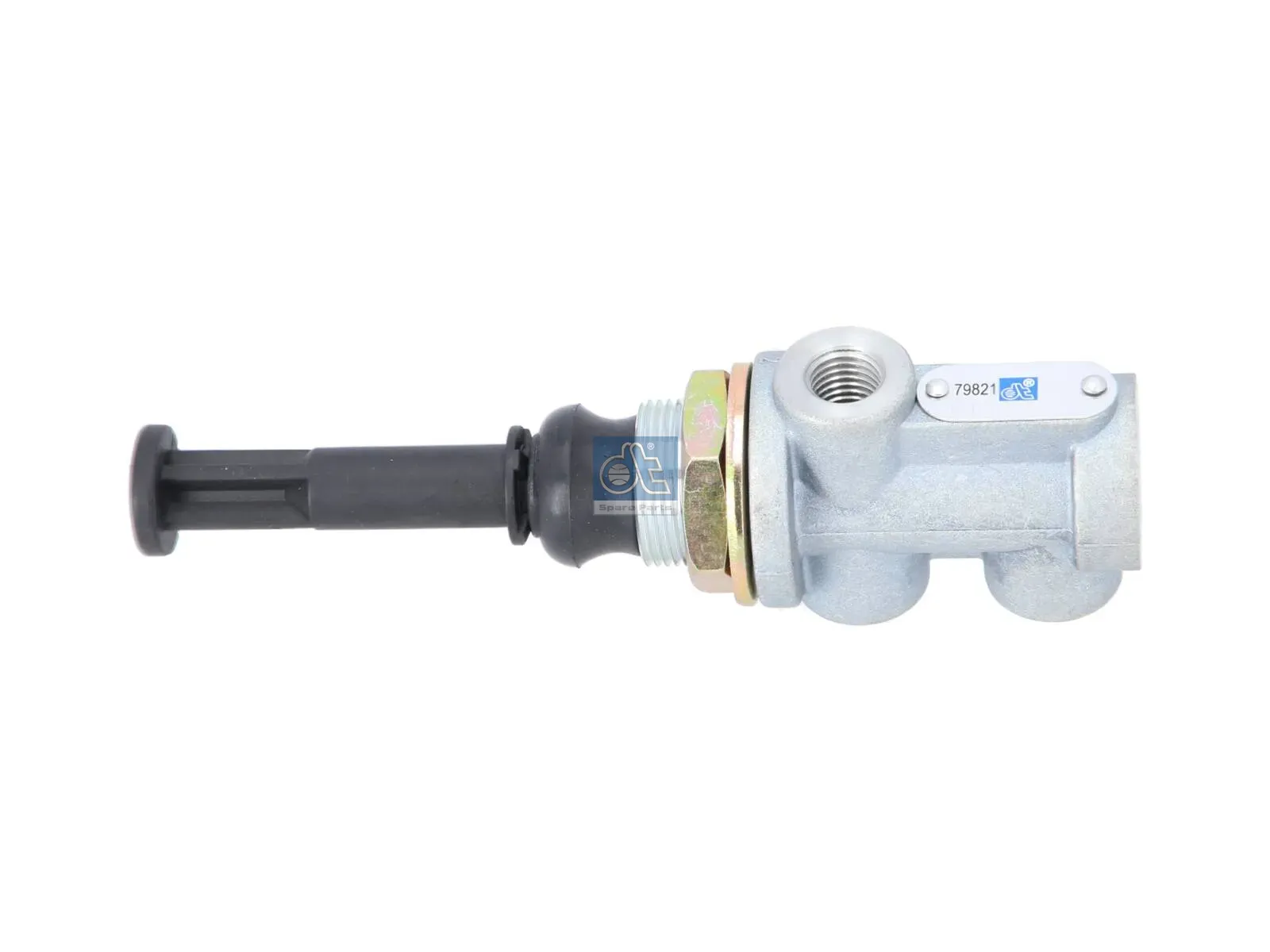 Exhaust brake valve, with plastic tappet