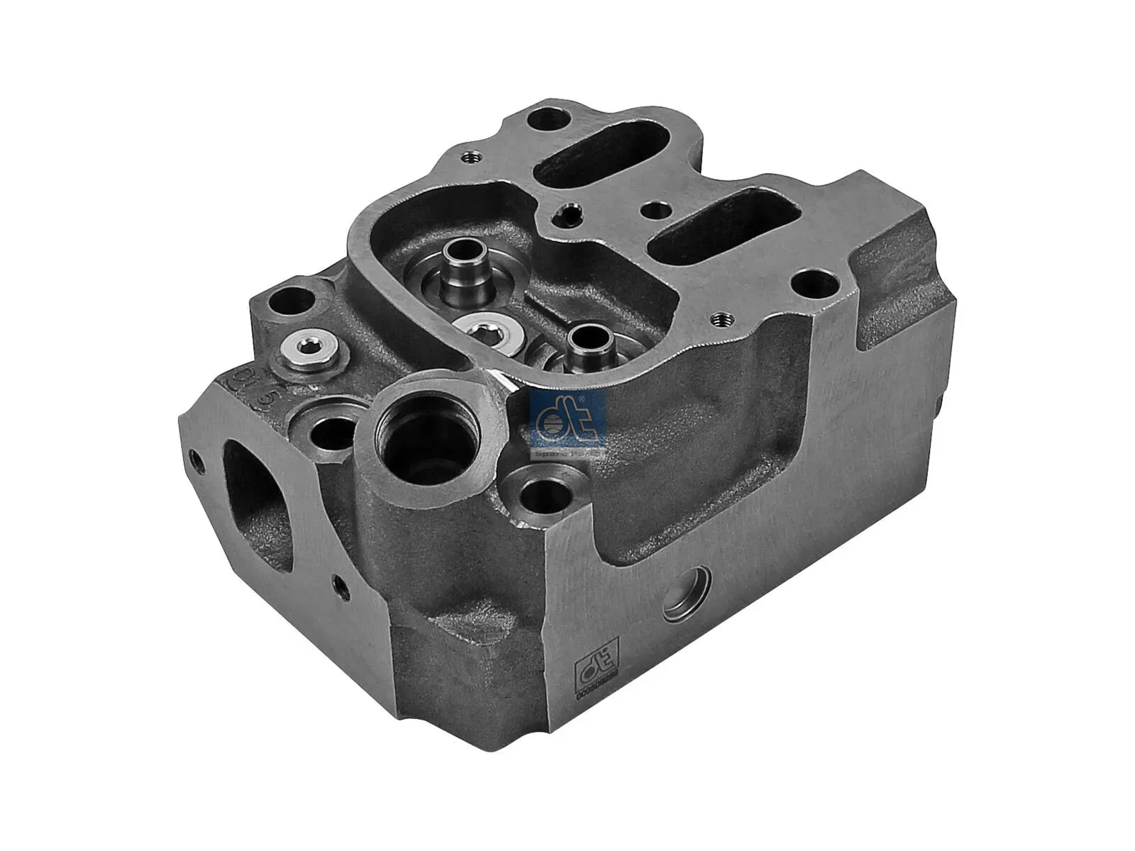 Cylinder head, without valves, with constant throttle